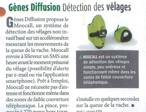 Gènes Diffusion, détection des vêlages